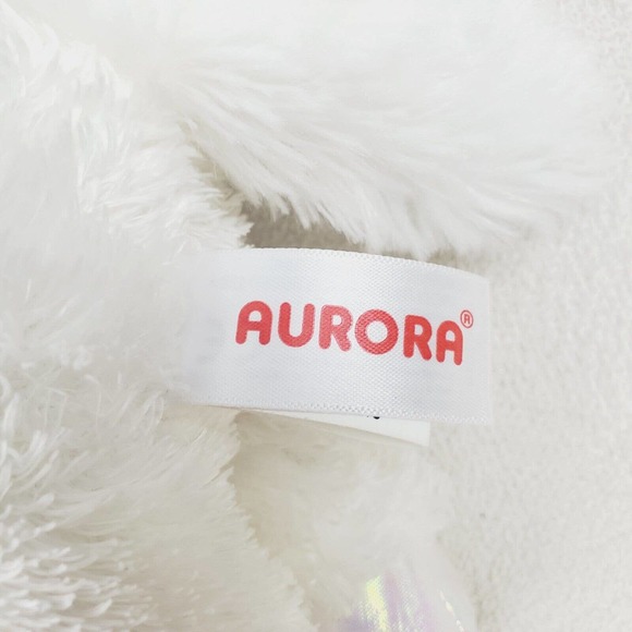 Aurora Unicorn Plush Girl's 9" White/Gold Stuffed Animal Toy Collectible - Picture 4 of 7